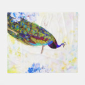 Couverture Polaire Paon brillant (Devant (Horizontal))