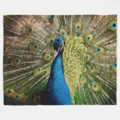 Couverture Polaire Paon timide (Devant (Horizontal))