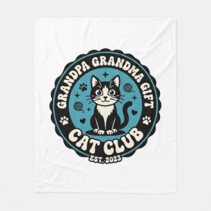 Couverture Polaire Pap Mamie Chat Cadeau Amateur de Chats Chemise Art