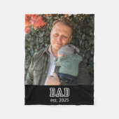 Couverture Polaire Papa a établi une photo d'année personnalisée pour (Devant)