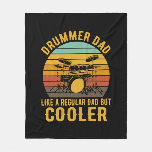 Couverture Polaire Papa batteur comme un papa normal mais plus cool (Devant)