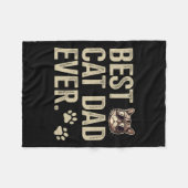 Couverture Polaire Papa Chat Jamais Pour Fête des pères Anniversaire  (Devant (Horizontal))