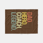 Couverture Polaire Papa coach papa héros autocar modèles de légende  (Devant (Horizontal))