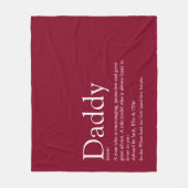 Couverture Polaire Papa Daddy Father Papa Définition Amusant Bordeaux (Devant)