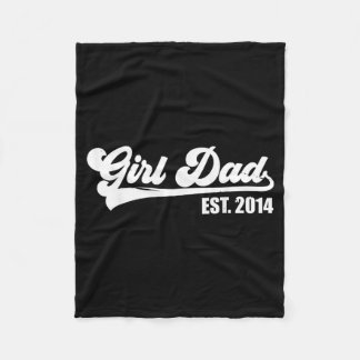 Couverture Polaire Papa de fille depuis 2014 Rétro Fier Père Vintage