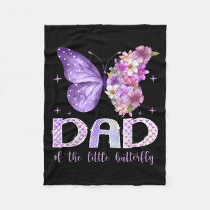 Couverture Polaire Papa de la fille du petit papillon pour son 1er an