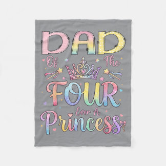 Couverture Polaire Papa de la princesse de 4 ans pour son 4ème annive