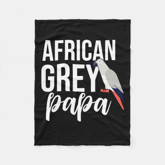 Couverture Polaire Papa de perroquet gris africain (Devant)