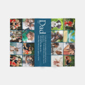 Couverture Polaire Papa Définition Dire 16 Photo Collage Bleu Petit (Devant (Horizontal))