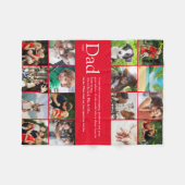 Couverture Polaire Papa Définition Dire 16 Photo Collage Rouge Petit (Devant (Horizontal))