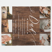 Couverture Polaire Papa Dictionnaire Définition Photo Collage (Devant (Horizontal))