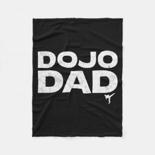 Couverture Polaire Papa Dojo Arts Martiaux Cadeau Drôle de Fête des P