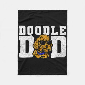 Couverture Polaire Papa Doodle drôle Goldendoodle Meilleur papa de ch