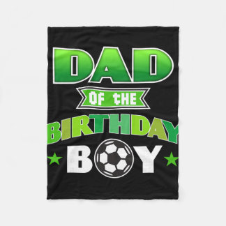 Couverture Polaire Papa du garçon qui fête son anniversaire Football 