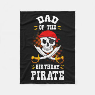 Couverture Polaire Papa du pirate d'anniversaire Thème correspondant