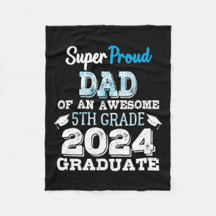 Couverture Polaire Papa D'Un Diplômé De 5E Année 2024 Gradua Primaire
