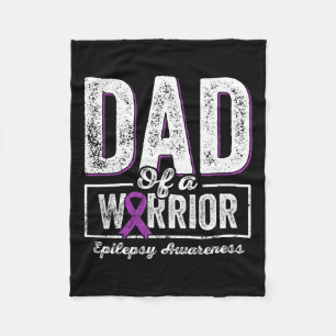 Couverture Polaire Papa D'Un Guerrier Épilepsie Papa Purple Ribbon So