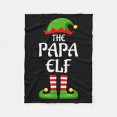 Couverture Polaire Papa Elf Family Matching Group Christmas Dad  (Devant)