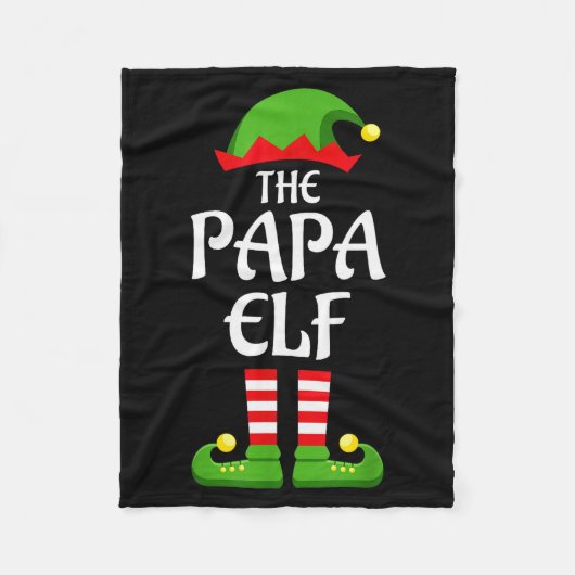 Couverture Polaire Papa Elf Family Matching Group Christmas Dad  (Devant)