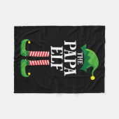 Couverture Polaire Papa Elf Matching Family Group Christmas Party Pyj (Devant (Horizontal))