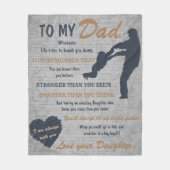 Couverture Polaire Papa et Fille Fête du Père (Devant)