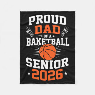 Couverture Polaire Papa fier basket-ball senior 2026 œuvre d'art