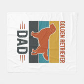 Couverture Polaire Papa Golden Retriever Conception Vector pour Amate (Devant (Horizontal))