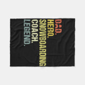 Couverture Polaire Papa Hero Entraîneur de snowboard Funky Snowboard  (Devant (Horizontal))