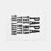 Couverture Polaire Papa l'homme le mythe la légende (Devant (Horizontal))