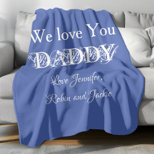 Couverture Polaire Papa moderne Noms personnalisés Papa Daddy Dada Pè