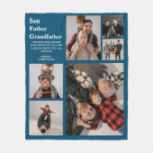 Couverture Polaire Papa moderne personnalisé | 6 Photo (Devant)