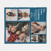 Couverture Polaire Papa moderne personnalisé | 6 Photo (Devant (Horizontal))