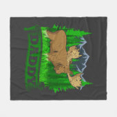 Couverture Polaire Papa Moose Hunting Papa (Devant (Horizontal))