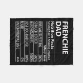 Couverture Polaire Papa Nutrition Fun Français Chien Propriétaire Fun (Devant (Horizontal))