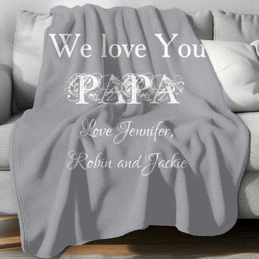 Couverture Polaire Papa Papa Papa Papa Custom Papa Daddy Dada Simple