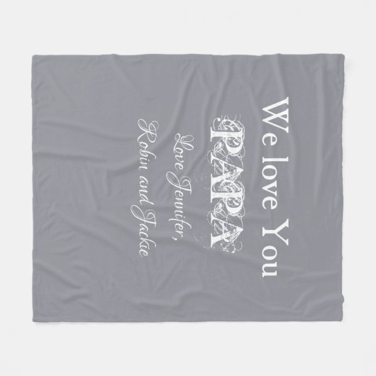 Couverture Polaire Papa Papa Papa Papa Custom Papa Daddy Dada Simple (Devant (Horizontal))