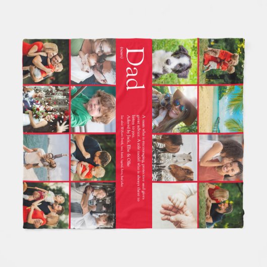 Couverture Polaire Papa Papa Papa Papa Papa Papa Papa Papa Papa Daddy (Devant (Horizontal))