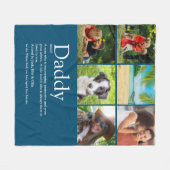 Couverture Polaire Papa, Papa, Papa, Père Définition 6 Photo Amusant  (Devant (Horizontal))