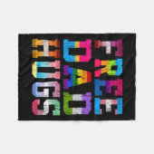 Couverture Polaire Papa Serre Dans Les Taches Pour Le Mois De Fierté  (Devant (Horizontal))