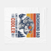 Couverture Polaire Papa teckel comme un papa normal mais plus cool T- (Devant (Horizontal))