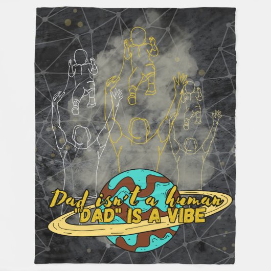 Couverture Polaire Papa, vibe Blanche polaire (Devant)