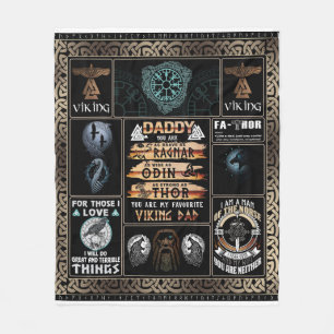 Couverture Polaire Papa Viking Pour Ceux Que J'aime Je Ferai
