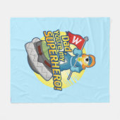 Couverture Polaire Papa, vous êtes mon super héros (Devant (Horizontal))