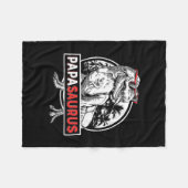 Couverture Polaire Papasaurus T Rex Dinosaur Funny Papa Saurus (Devant (Horizontal))