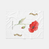 Couverture Polaire Papaver rhoeas  (Devant (Horizontal))