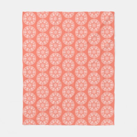 Couverture Polaire Papaya Mandala (Devant)