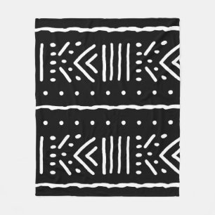 Couverture Polaire Papier cadeau tribal africain géométrique en boue