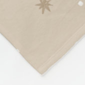 Couverture Polaire Papier d'artisanat rustique Noël étoile Motif (Coin)