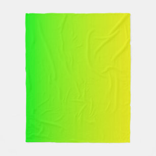 Couverture Polaire Papier d'emballage dégradé de néon vert et jaune