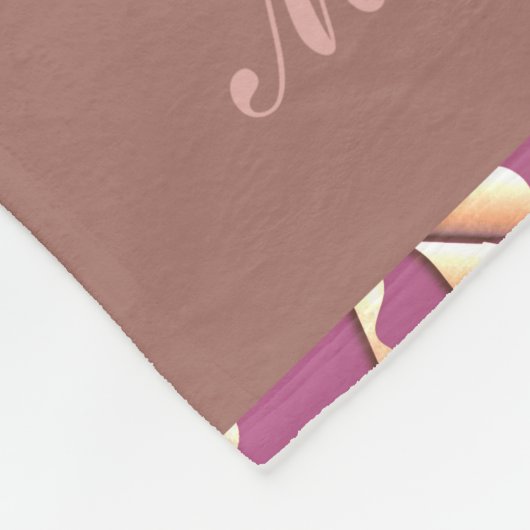 Couverture Polaire Papier d'enveloppement violet de rennes père Noël (Coin)